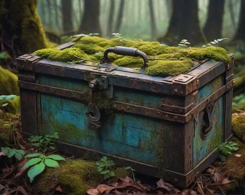 moss landscape,crate of fruit,diorama,treasure chest,old suitcase,fairy house,forest moss,suitcase in field,music chest,crate of vegetables,moss,incorrupt,frog background,3d render,caja,datacraft,wishing well,resting place,aaaa,steamer trunk,Illustration,Vector,Vector 07