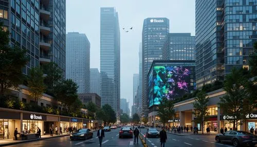 guangzhou,sanlitun,chongqing,xujiahui,wangfujing,shanghai,chengdu,lujiazui,taikoo,costanera center,shinjuku,cityzen,5th avenue,3d rendering,citydev,new york streets,sky space concept,business district,kimmelman,jbr