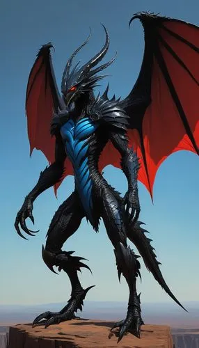 black dragon,dark-type,garuda,cynosbatos,blue-winged wasteland insect,draconic,daemon,gargoyle,skylander giants,wyrm,heroic fantasy,gargoyles,painted dragon,drg,malégon,dragoon,sea devil,dragon of earth,atala,gryphon,Conceptual Art,Sci-Fi,Sci-Fi 07