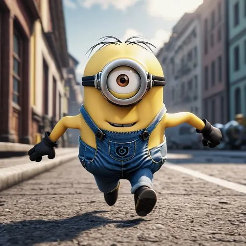 dancing dave minion,minion,minions,cute cartoon character,cute cartoon image,epinions,free running,minimo,hilemon,corre,smiler,sprinting,correr,emule,cinema 4d,renderman,spong,outrunning,minions guitar,running,Photography,General,Realistic