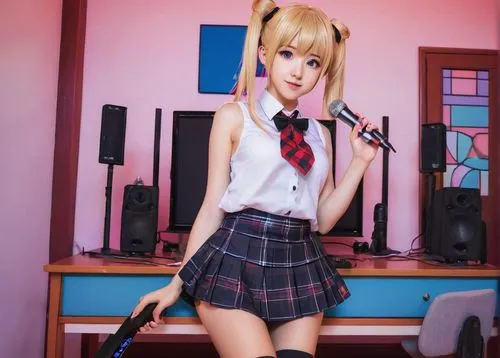 anime japanese clothing,alodia,anime 3d,jiarui,murasame,shiina,dollfie,cosplay image,anime girl,coser,gyaru,girl with gun,mikuru asahina,hinoue,cosplayer,kawaii girl,anime,holding a gun,school skirt,michiru,Illustration,Black and White,Black and White 15