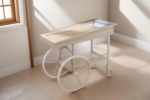 kitchen cart,changing table,folding table,writing desk,wooden desk,luggage cart,commode,chiavari chair,dolly cart,small table,dressing table,wooden cart,massage table,bedside table,chiffonier,end table,toilet table,blue pushcart,apple desk,washbasin