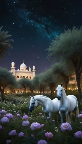 ramadan background,unicorn background,fantasy picture,pony farm,sheihk zayed mosque,rem in arabian nights,sheikh zayed mosque,white shepherd,fantasy landscape,night scene,eid-al-adha,zayed mosque,arabian horses,arabic background,landscape background,dubai garden glow,alpacas,eid,quasr al-kharana,sheikh zayed grand mosque,Conceptual Art,Fantasy,Fantasy 11