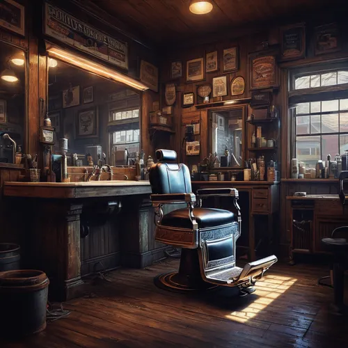 barber shop,barbershop,barber chair,apothecary,the coffee shop,deadwood,soda shop,soda fountain,barber,general store,cosmetics counter,coffee shop,liquor bar,brandy shop,butcher shop,pub,unique bar,tavern,coffeehouse,virginia city,Illustration,Realistic Fantasy,Realistic Fantasy 25