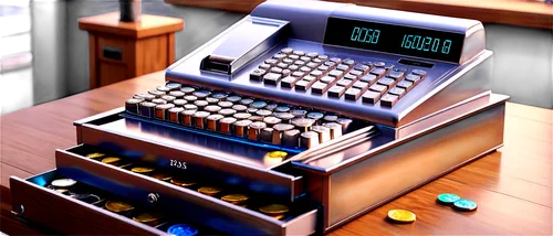 cash register,calculating machine,typing machine,teletype,teletypewriter,typewriter,old calculating machine,olivetti,teleprinter,alphasmart,graphic calculator,microcomputer,typewriters,reich cash register,radioteletype,underwood,kaypro,apple desk,computer disk,retro technology,Illustration,Realistic Fantasy,Realistic Fantasy 20