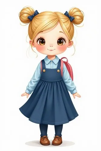 dressup,pinafore,cute cartoon character,chibi girl,dorthy,eloise