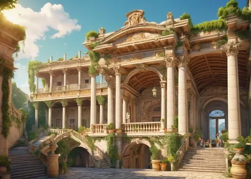 theed,naboo,sapienza,dorne,citadels,merida,europe palace,palaces,water palace,arcadia,uncharted,majevica,mansion,sansar,rome 2,villate,celsus library,ephesus,venetian,paradisus,Illustration,Japanese style,Japanese Style 02