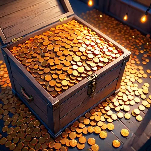 treasure chest,pirate treasure,collected game assets,pennies,music chest,savings box,tokens,coins,windfall,a drawer,coins stacks,wooden mockup,penny tree,treasure,card table,treasure house,pot of gold background,treasure hunt,gnome and roulette table,moneybox,Anime,Anime,Cartoon