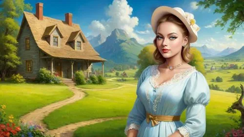 housemaid,countrywomen,countrywoman,housekeeper,fantasy picture,homesteaders