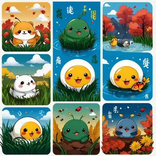 fall animals,fall icons,halloween icons,autumn icon,autumn background,forest animals,autumn theme,fairy tale icons,leaf icons,seasons,4 seasons,round kawaii animals,japanese icons,icon set,halloween owls,autumn scenery,animal stickers,kawaii animals,autumn season,autumn trees,Unique,Design,Sticker