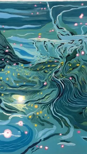 phytoplankton,water waves,whirlpools,whirlpool pattern,whirlpool,glass painting,Art,Artistic Painting,Artistic Painting 50