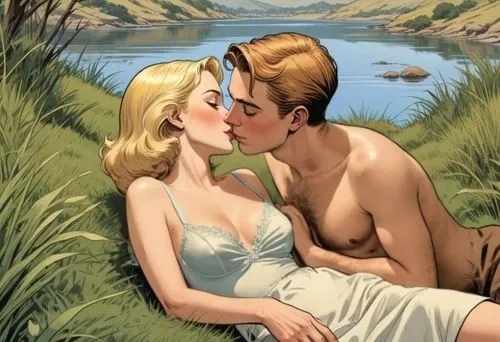 romantic scene,mcginnis,honeymoon,kissing,dilton,valentine day's pin up