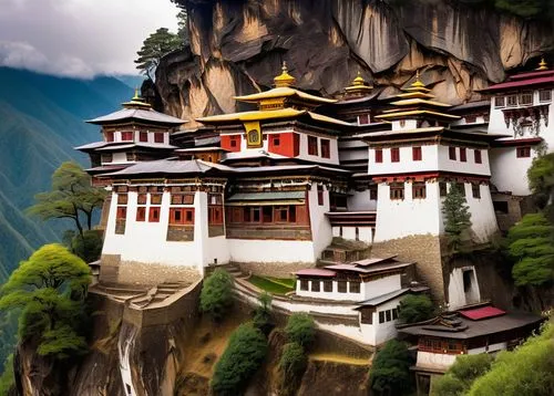 bhutan,monasteries,trongsa,dzongsar,gompa,dzongkhag,dzong,dzongkhags,tigers nest,gyalwa,punakha,tulou,lukla,dzongkha,rinchen,tshering,dharmsala,mongar,wangchuck,wudang,Illustration,Realistic Fantasy,Realistic Fantasy 35