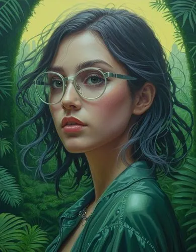 young women,fantasy portrait,mystical portrait of a girl,girl portrait,girl with tree,verdant,pao,natura,verde,portrait background,green wallpaper,world digital painting,flora,girl in a wreath,digital