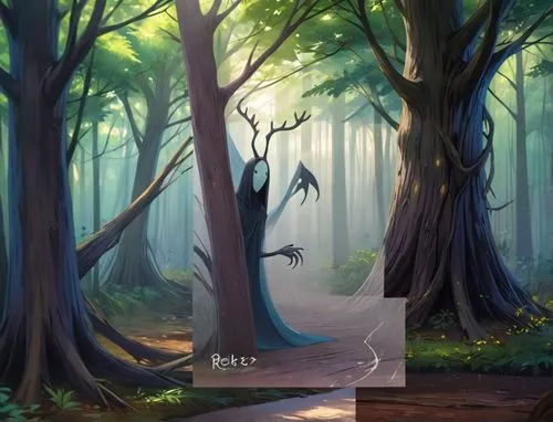 forest background,fairy forest,cartoon video game background,enchanted forest,forest path,Anime,Anime,Traditional