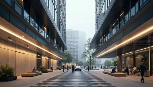 3d rendering,renderings,render,glass facade,streetscape,paved square,penthouses,walkway,tianjin,difc,sathorn,undershaft,broadgate,transbay,tishman,guangzhou,xujiahui,paving slabs,marunouchi,office buildings