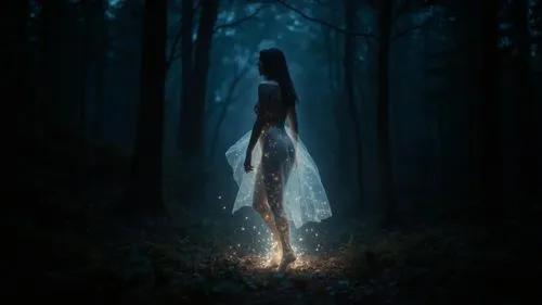 llorona,mystical portrait of a girl,ballerina in the woods,nightdress,girl in a long dress,orona