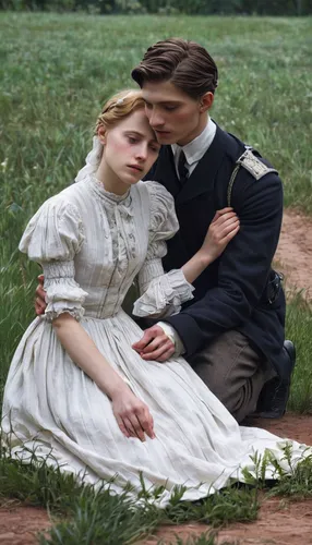 the victorian era,sound of music,vintage man and woman,the model of the notebook,vintage boy and girl,young couple,suffragette,idyll,victorian style,wild strawberries,in the field,gone with the wind,downton abbey,spring awakening,pre-wedding photo shoot,resuscitation,victorian fashion,romantic scene,silent screen,as a couple,Art,Classical Oil Painting,Classical Oil Painting 12