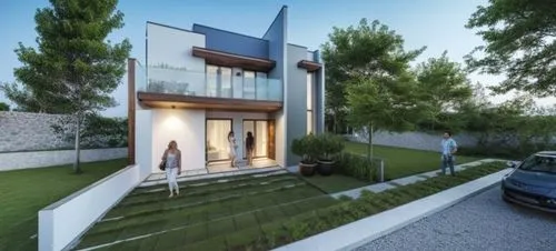 modern house,fresnaye,3d rendering,vivienda,modern architecture,cubic house