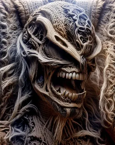 barong,krampus,supernatural creature,carved,fractalius,gorgon,chinese dragon,teeth,demon,wood carving,snarling,carving,creature,dragon,door knocker,wyrm,gargoyle,stone carving,minotaur,flesh eater