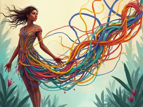 untangling,unravelling,quipu,unraveled,untangled,tendril,Unique,Design,Character Design