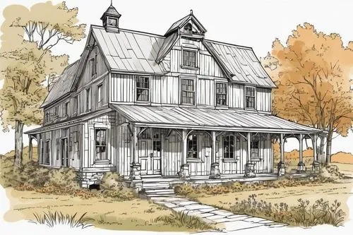 house drawing,houses clipart,country cottage,old house,cottage,house painting,old victorian,old home,country house,victorian house,farmhouse,storybrooke,new england style house,old colonial house,witch's house,wooden house,farmhouses,witch house,farm house,farmstead,Illustration,Black and White,Black and White 04