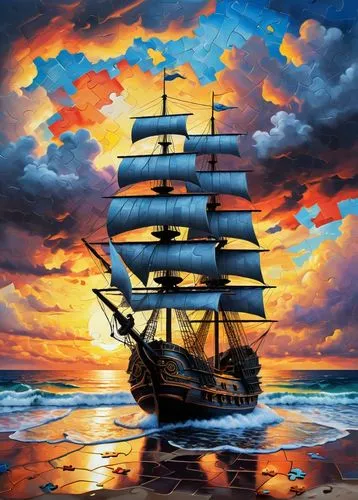 sea sailing ship,sail ship,sailing ship,galleon ship,three masted sailing ship,tallship,tall ship,full-rigged ship,sailing ships,pirate ship,galleon,sailing vessel,sail boat,scarlet sail,sailing boat,barquentine,sailing-boat,sailing,sea fantasy,sailboat,Conceptual Art,Fantasy,Fantasy 14