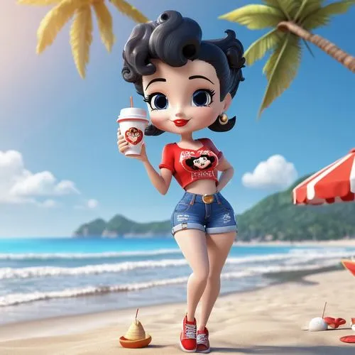 cute cartoon character,pucca,rockabella,marinette,candy island girl,summer background,kiki,bula,bahama,cute cartoon image,lilo,cuba background,verano,colada,blue hawaii,bombshells,the beach pearl,coladas,hula,summer icons,Unique,3D,3D Character