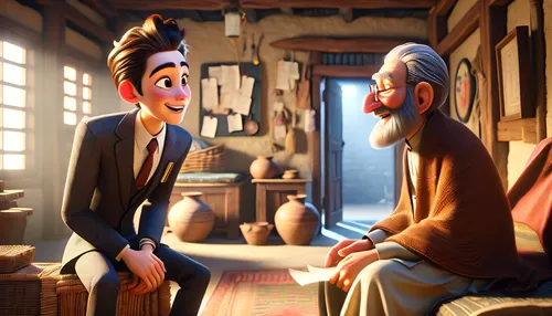 animated cartoon,old couple,clay animation,grandparents,geppetto,cute cartoon image,christmas movie,movie,animation,cinema 4d,despicable me,russo-european laika,ventriloquist,trailer,christmas trailer