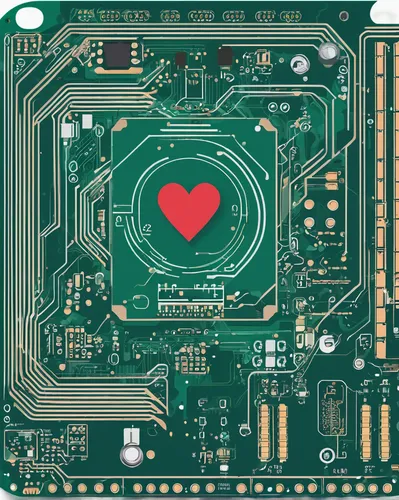 circuit board,printed circuit board,heart clipart,motherboard,circuitry,pcb,heart background,mother board,microchip,integrated circuit,microcontroller,i/o card,heart traffic light,zippered heart,the heart of,valentines day background,stitched heart,microchips,human heart,graphic card,Illustration,Japanese style,Japanese Style 06