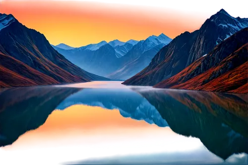 virtual landscape,fractal environment,reflection of the surface of the water,reflection in water,windows wallpaper,landscape background,mansarovar,fiords,3d background,water reflection,reflections in water,reflexed,mirror water,acid lake,himalaya,world digital painting,morning illusion,passu,oversaturated,glacial lake,Illustration,Black and White,Black and White 28