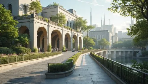 baku,cryengine,theed,walkway,central park,sapienza,the city of mozart,chapultepec,tehran,milanesi,midan,riverside,reichstadt,shanghai,jiangyan,embankment,under the moscow city,esplanades,scenic bridge,urban park,Photography,General,Realistic