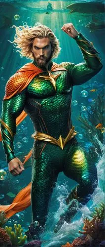 aquaman,god of the sea,sea god,merman,the man in the water,poseidon,underwater background,el mar,sea man,version john the fisherman,scuba,aquanaut,emerald sea,sea devil,ocean background,under the water,cg artwork,aquatic herb,el golfo,under the sea,Illustration,Realistic Fantasy,Realistic Fantasy 41