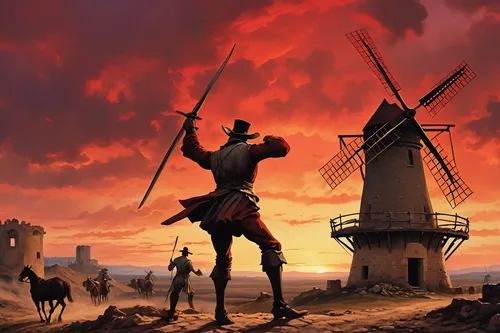 don quixote,the windmills,windmills,windmill,ballet don quijote,dutch windmill,dutch landscape,the pied piper of hamelin,windmill gard,old windmill,wind mills,wind mill,historic windmill,game illustration,consuegra,the netherlands,scythe,hamelin,world digital painting,massively multiplayer online role-playing game,Photography,General,Realistic