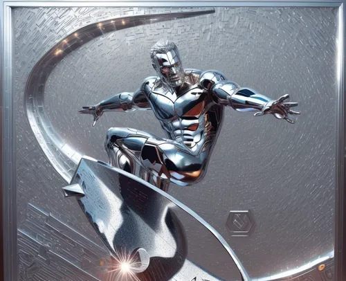 silver surfer,metallic door,award background,silver,silver arrow,steel man,metal figure,excalibur,figure of justice,silver frame,star card,steel sculpture,angel moroni,silver lacquer,metallic,ironman,iron-man,mercury,silver pieces,3d figure