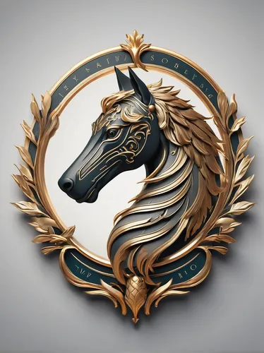 Design a logo animation that evokes elegance and sophistication.,heraldic animal,bronze horseman,equestrian helmet,schutzhund,car badge,kosmus,kr badge,emblem,military rank,pegaso iberia,belgian sheph