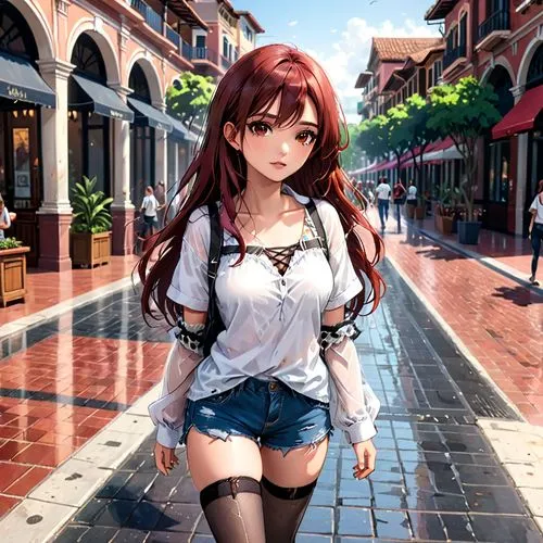 anime japanese clothing,mikuru asahina,red-haired,anime girl,girl walking away,asuka langley soryu,anime cartoon,anime 3d,kosmea,red bricks,redhair,nico,asakusa,anime,murano,cute clothes,ren,colmar,elza,honolulu,Anime,Anime,General