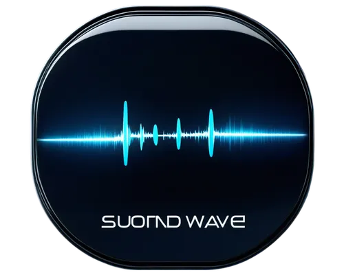 Sound wave, beep tone, digital display, sleek interface, rounded edges, glossy finish, futuristic design, metallic surface, soft light reflection, shallow depth of field, high-tech gadget, portable de