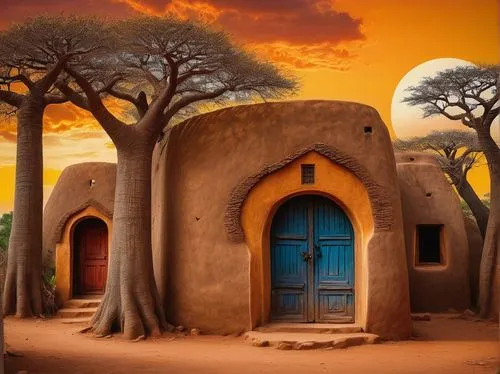 ancient house,burkina,damaraland,africaines,hausaland,afrika,african art,africano,namib,sahel,somaliland,arid landscape,marocco,arid land,afar tribe,africain,iafrika,traditional house,desert landscape,afrique,Illustration,Realistic Fantasy,Realistic Fantasy 12