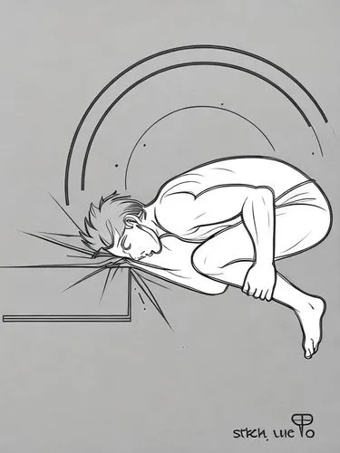 a cartoon man lays down on top of a wall,hypersomnia,asanas,hypnagogic,circadian,jetlag,pranayama,siesta,hirschfeld,zazen,asana,camera drawing,guillemin,mueck,frame drawing,sommeil,supine,slumberland,