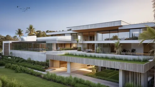 GLASS FACADE WITH FURNITURE INSIDE BRIGHTLY LIT FROM INSIDE,dunes house,modern house,landscape design sydney,seminyak,3d rendering,landscape designers sydney,modern architecture,tropical house,cube st