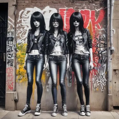 ramones,girlschool,ronettes,furies,pussycats,deathrock,motley,punkers,angels of the apocalypse,gothika,graffiti,grrrls,velvelettes,streetart,exciter,temptresses,cbgb,fembots,giuffria,pussycat