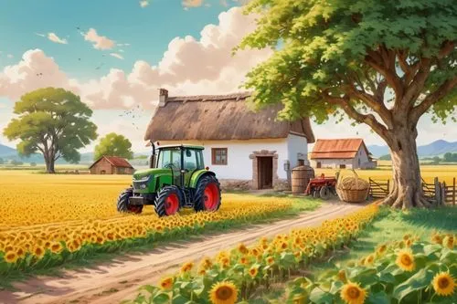 farm background,farm tractor,tractor,agricultural scene,farm landscape,cartoon video game background,agricultural machinery,rural landscape,aggriculture,agricola,agriculture,agricultural,agrokomerc,agricultural machine,tractors,farming,farm,farmville,french digital background,agrotourism,Illustration,Japanese style,Japanese Style 01