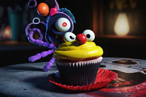 cupcake,cup cake,chocolate cupcake,cupcakes,autumn cupcake,cup cakes,cinema 4d,muffin cups,cupcake background,lardy cake,cupcake paper,frog cake,3d render,dark mood food,dancing dave minion,chocolate cupcakes,minion,muffins,three eyed monster,minion hulk,Illustration,Realistic Fantasy,Realistic Fantasy 19