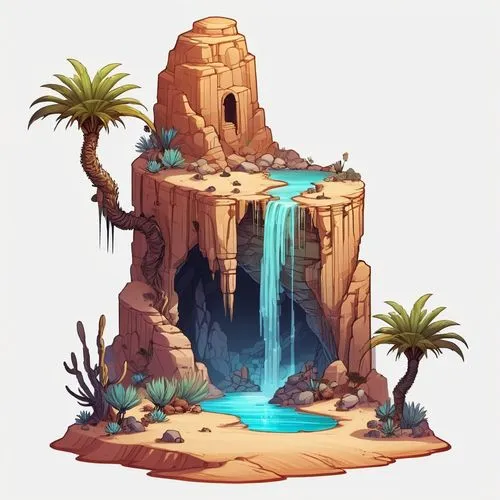 waterfall,water fall,wishing well,brown waterfall,waterfalls,water falls,Illustration,Abstract Fantasy,Abstract Fantasy 11