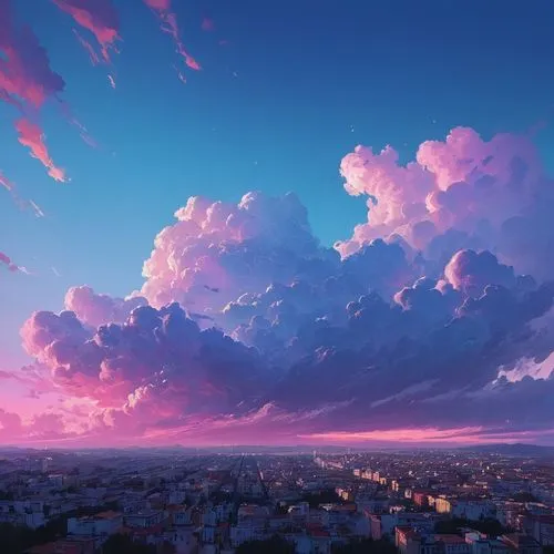 sky,cumulus clouds,cloudscape,cumulus,cloudmont,cumulus cloud,sky clouds,cielo,cloudstreet,skyscape,pink dawn,sky apartment,epic sky,clouds - sky,above the city,clouds,purple landscape,windows wallpaper,cloudlike,cotton candy,Conceptual Art,Fantasy,Fantasy 14