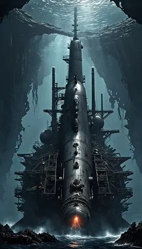 Deep ocean, magmatic zone, submarine,yamato,barotrauma,battleship,battlecruisers,battlefleet,yamatai,battleships,sunken ship,the wreck of the ship,mogami,rorqual,submarines,kantai,shipwreck,leberecht,