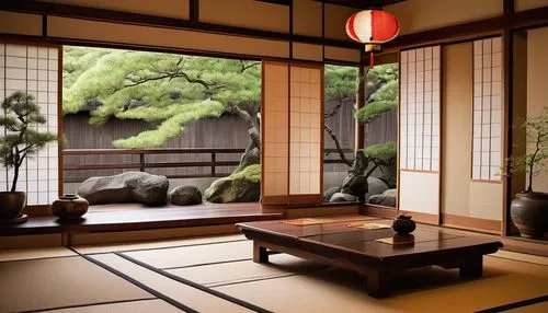 japanese-style room,ryokan,ryokans,japanese zen garden,tea ceremony,tatami,zen garden,chanoyu,japanese garden ornament,dojo,teahouse,japanese style,japan garden,teahouses,japanese art,shoin,japon,japanese shrine,japanese background,zen stones,Illustration,Black and White,Black and White 01