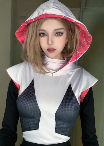 a woman wearing a hat, jacket and skirt,asian costume,mesmero,poki,zhaowen,khunkitti,zhixue