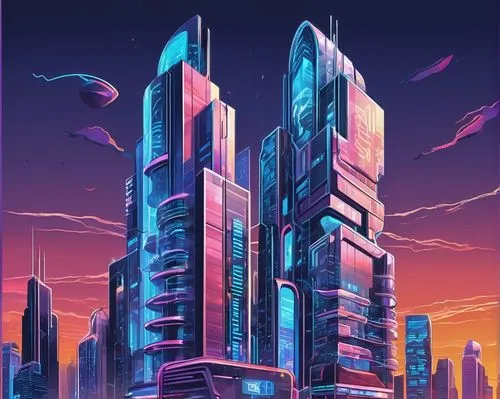 cybercity,cybertown,futuristic landscape,cyberport,cybertron,metropolis,futuristic,skyscraper,fantasy city,cyberpunk,futuristic architecture,sedensky,futurist,megacorporation,megacorporations,cyberia,cityscape,cyberworld,skyscrapers,polara,Unique,Design,Sticker